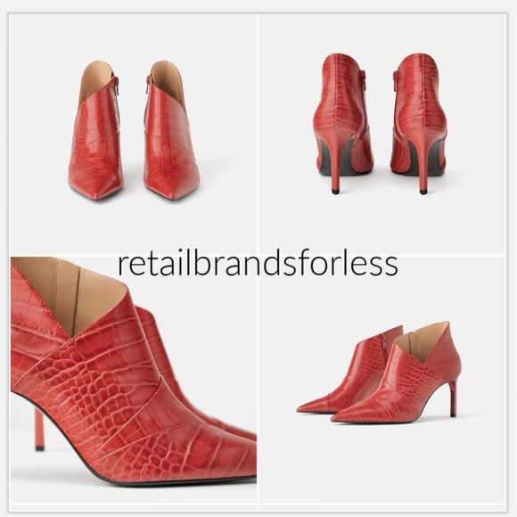 zara heels animal print ankle boots